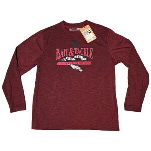 LIGHT‎ Coastal Performance Long Sleeve Fishing Shirt Beer Bait Tackle L (AG)